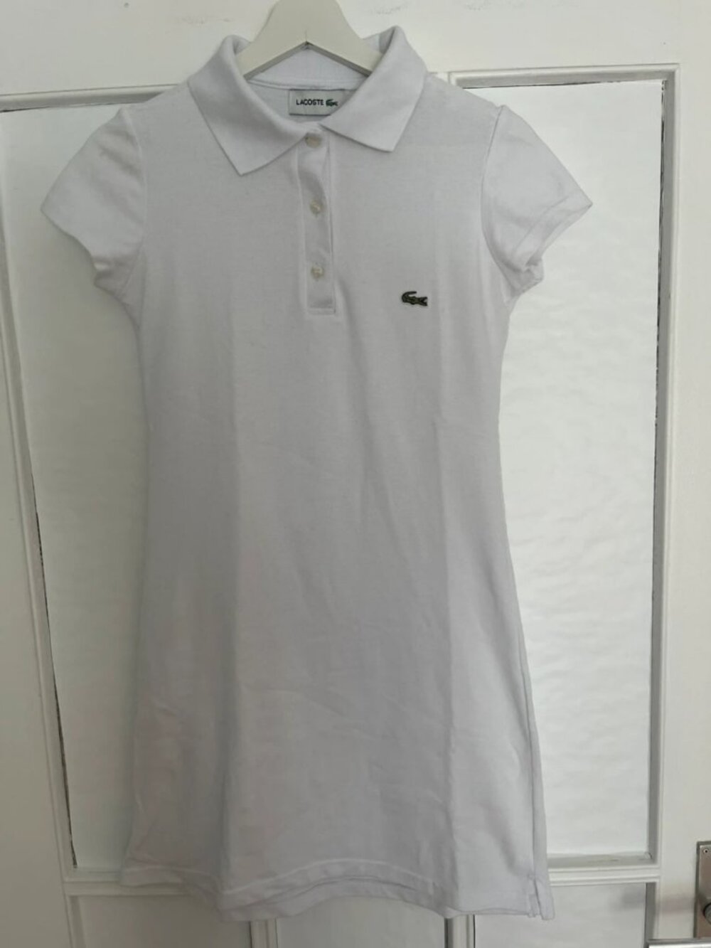 White Short Sleeve Polo Mini Dress Size S / EU 36 / US 4